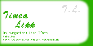 timea lipp business card